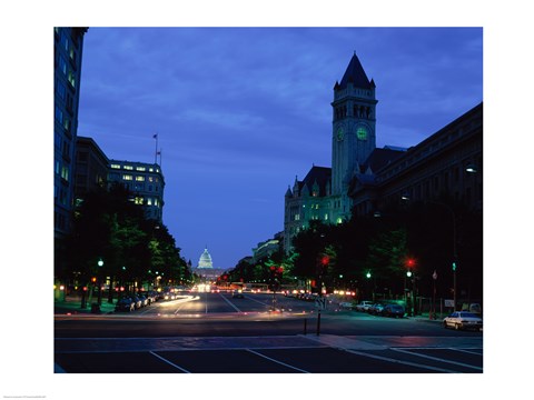 Framed Traffic on a road, Washington, D.C. Photograph Print