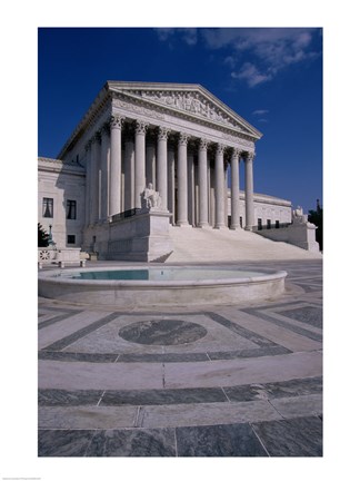Framed Facade of the U.S. Supreme Court, Washington, D.C., USA Vertical Print