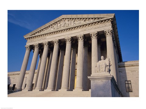 Framed Facade of the U.S. Supreme Court, Washington, D.C., USA Closeup Print