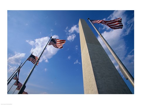 Framed Low angle view of the Washington Monument, Washington, D.C., USA Print