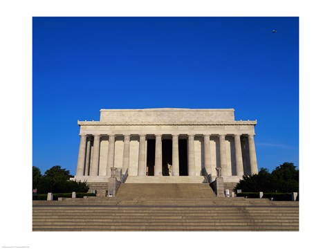 Framed Facade of the Lincoln Memorial, Washington, D.C., USA Print