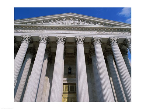 Framed Low angle view of the U.S. Supreme Court, Washington, D.C., USA Print