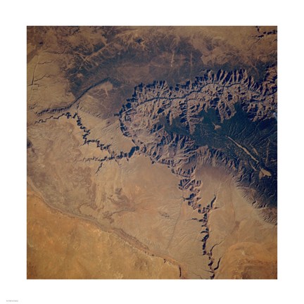 Framed Grand Canyon from space Print