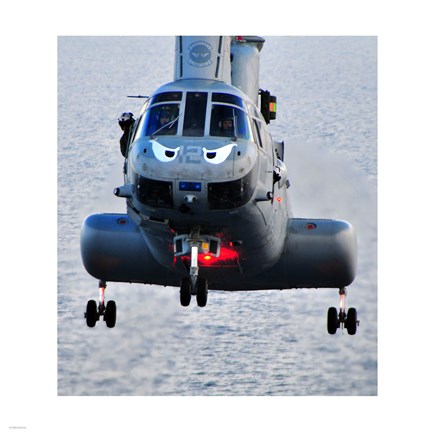 Framed Marine CH-46E helicopter Print