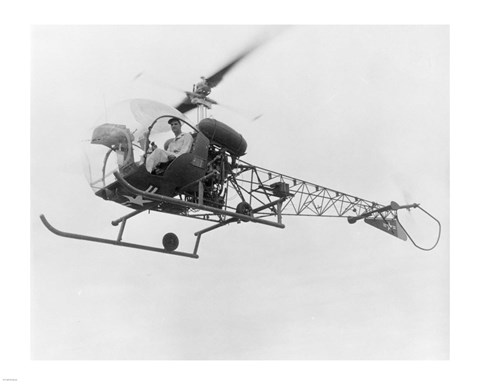 Framed Bell 47-OH-13 Print