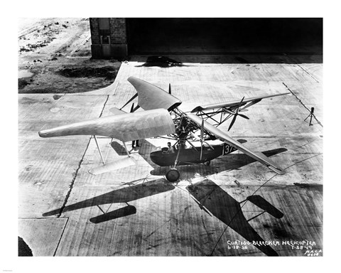 Framed Curtiss Bleeker Helicopter Print