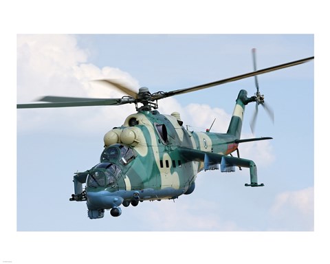 Framed Nigerian Mil Mi-35P Print