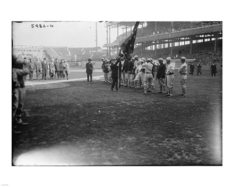 Framed New York Giants Polo Grounds opening day 1923 Print