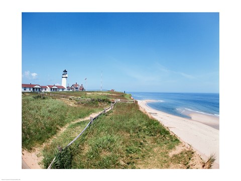 Framed Cape Cod Lighthouse (Highland) North Truro Massachusetts USA Print