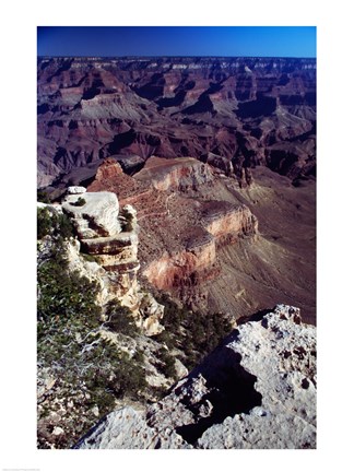 Framed Aerial View of the Grand Canyon National Park Print