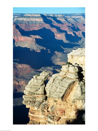 Framed Rock Close-Up at the Grand Canyon Print