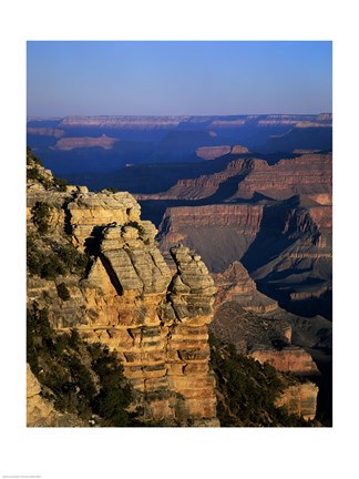 Framed High angle view of rock formations, Grand Canyon National Park, Arizona, USA Print
