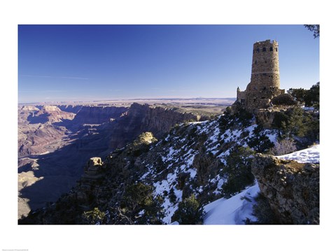 Framed Ruin of an old building on a cliff, Grand Canyon National Park, Arizona, USA Print