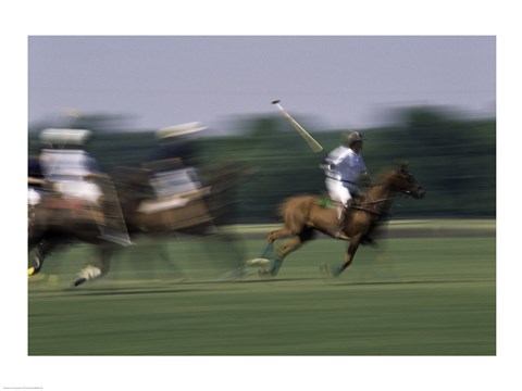 Framed Polo match in progress Print