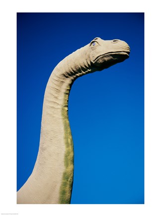 Framed High section view of a statue of a dinosaur, Palm Springs, California, USA Print