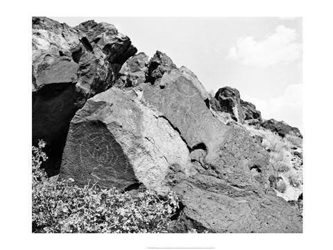 Framed Native American Petroglyph Print