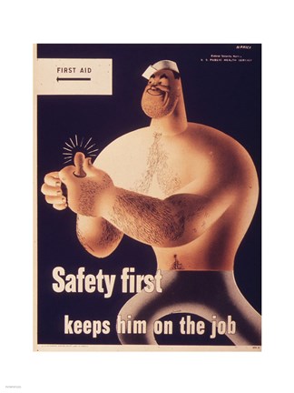 Framed Safety First Print