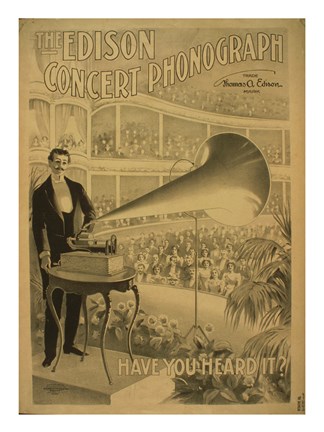 Framed Edison concert phonograph Have you heard it Print