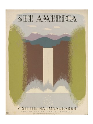 Framed See America Visit the National Parks Print