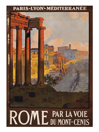 Framed Rome Vintage Travel Print