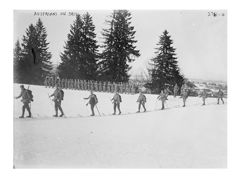 Framed Austrians on Skis Print