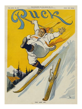 Framed lost ski Print