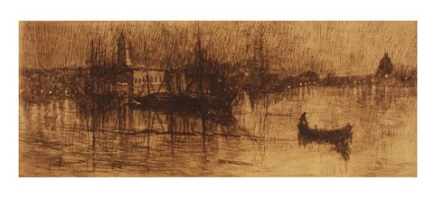 Framed rainy night, Venice Print