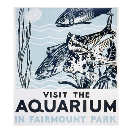 Framed Visit the aquarium in Fairmount Park Print