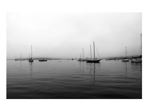 Framed Grey day in Boothbay Print