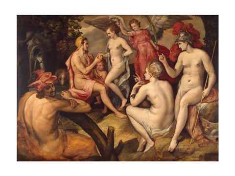 Framed Frans Floris - The Judgment of Paris - Aphrodite Print