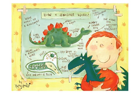 Framed How a Dinosaur Works Print