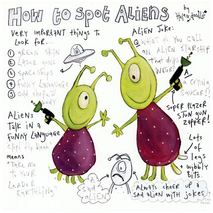 Framed How to Spot Aliens Print