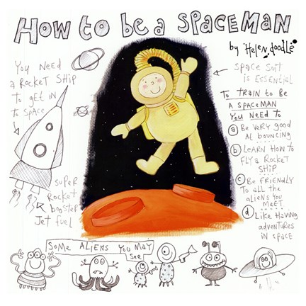 Framed How to be a Spaceman Print