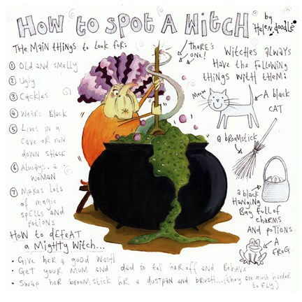Framed How to Spot a Witch Print