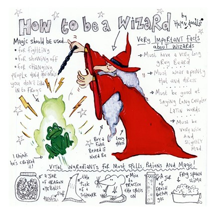 Framed How to be a Wizard Print