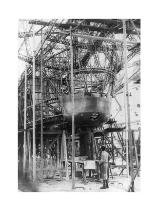 Framed Gondola of New Zeppelin for Pilot and Passengers Print