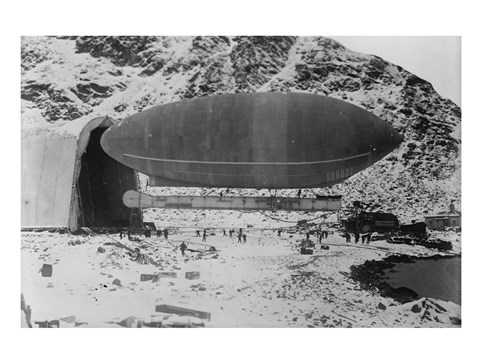 Framed Blimp-Wellman Air Ship, Spitzbergen Print