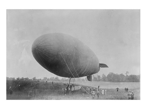 Framed American Dirigible, Blimp Print