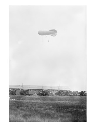 Framed Naval Blimp, Mineola Print