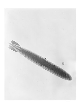 Framed Parachute Jump from Shenandoah Blimp Print