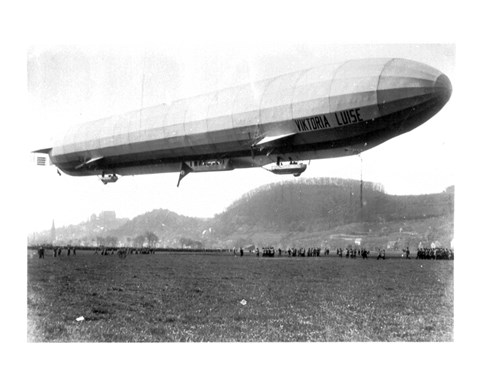 Framed Zeppelin Airship LZ 11 Viktoria Luise on May 5, 1912 in Marburg Print