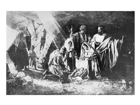 Framed Nativity in Palestine Print