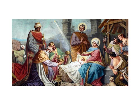 Framed Adoration of the Shepherds and the Magi Print