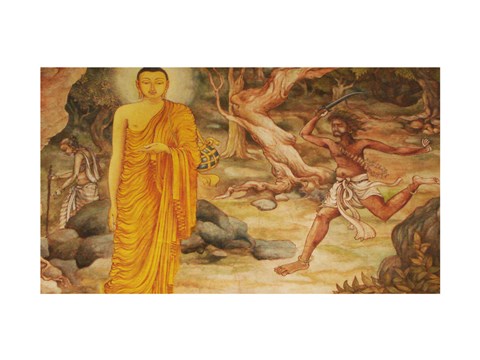Framed Angulimala Buddha Print