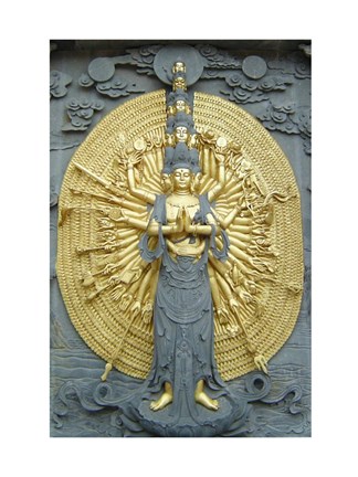 Framed Jiuhuashan Bodhisattva Print