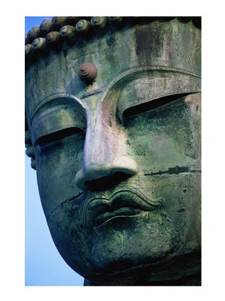 Framed Close-up of a statue of Buddha, Daibutsu, Kamakura, Tokyo, Japan Print