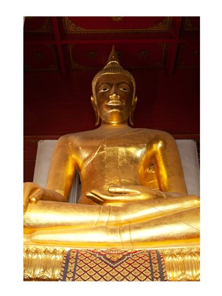 Framed Statue of Buddha, Ayutthaya, Thailand Print