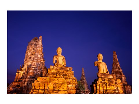 Framed Buddha at a Temple,  Ayutthaya Historical Park, Thailand Print