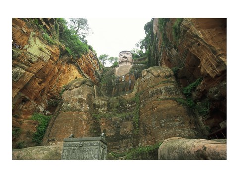 Framed Giant Buddha Statue, Leshan, China Print