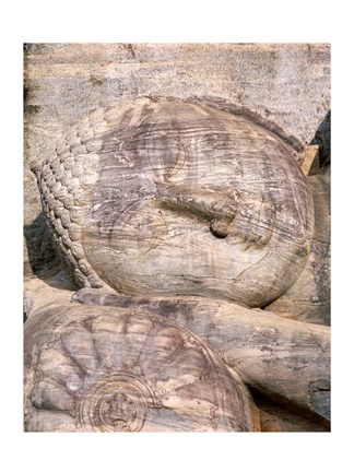 Framed Reclining Buddha Closeup Print